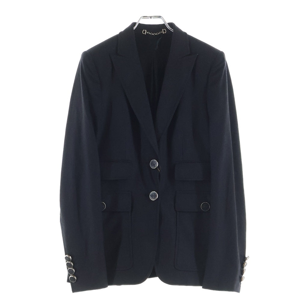 GUCCI(グッチ) ロゴボタン ウール テーラードジャケット #40 ブラック 183642 レディース