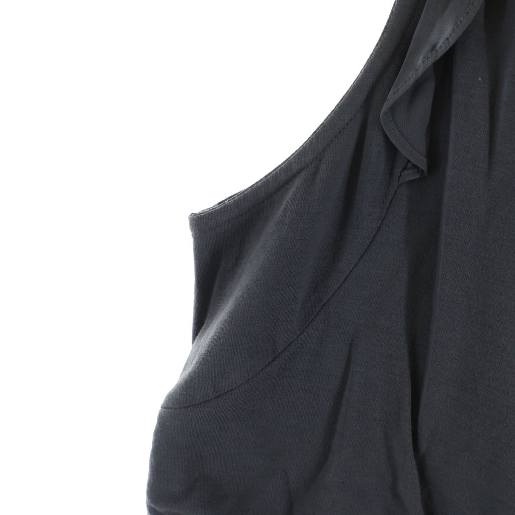 BRUNELLO CUCINELLI(ブルネロクチネリ) ノースリーブひざ丈 シルクワンピース グレー レディース