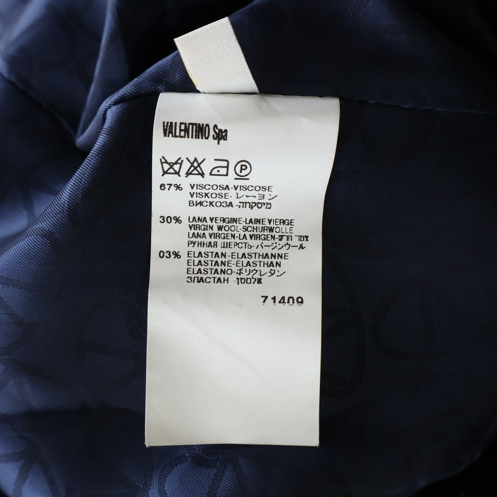 VALENTINO(ヴァレンティノ) ノーカラージャケット ブルー #40 レディース