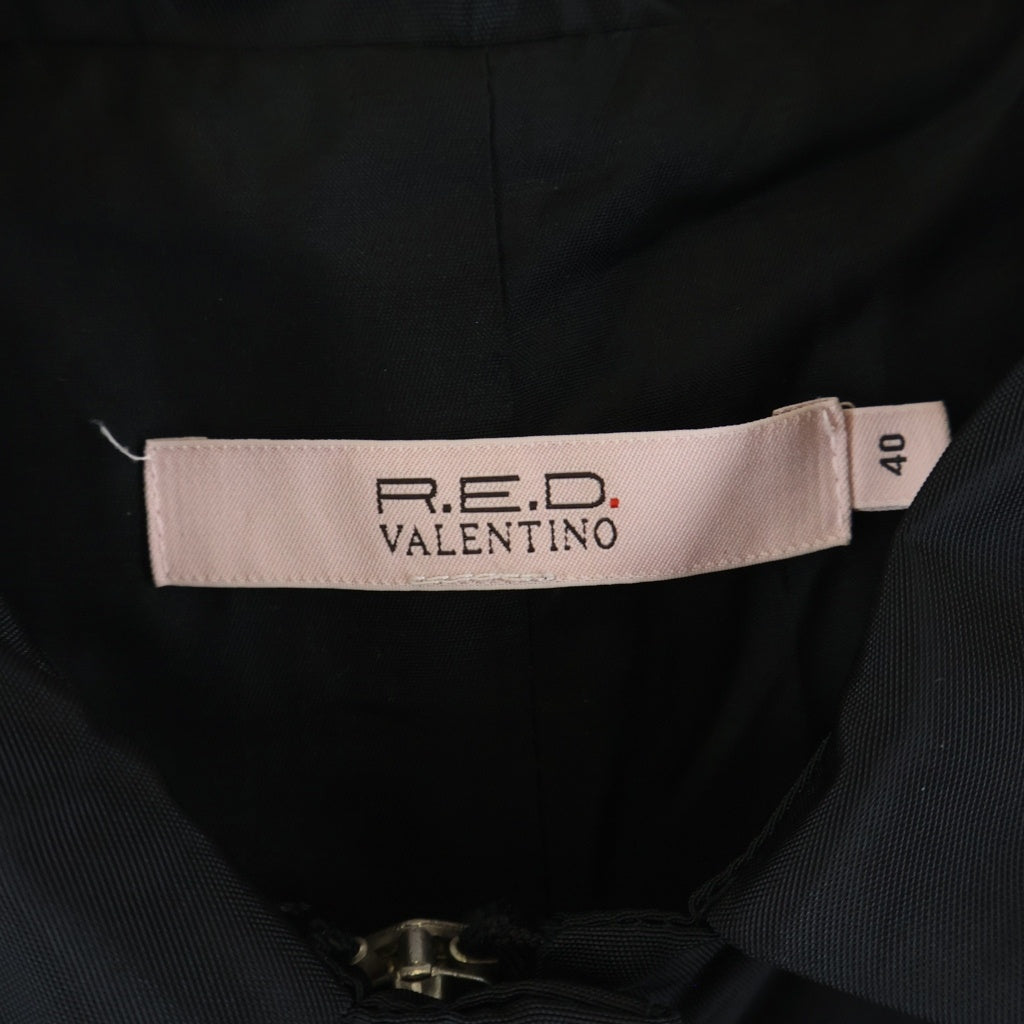 RED VALENTINO(レッド ヴァレンティノ) スタッズ ナイロンジャケット ブラック #40 レディース