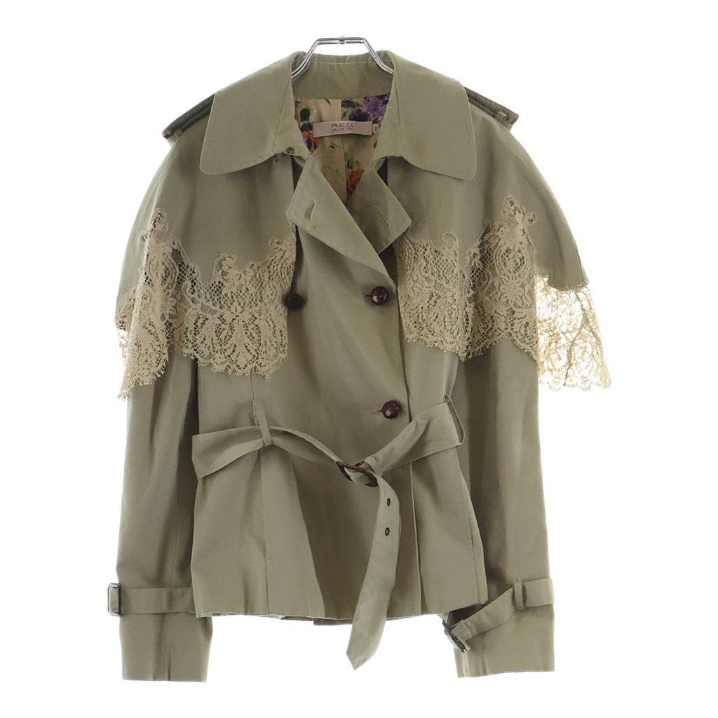 RED VALENTINO(レッド ヴァレンティノ) ハーフコート ライトジャケット カーキ #44 レディース