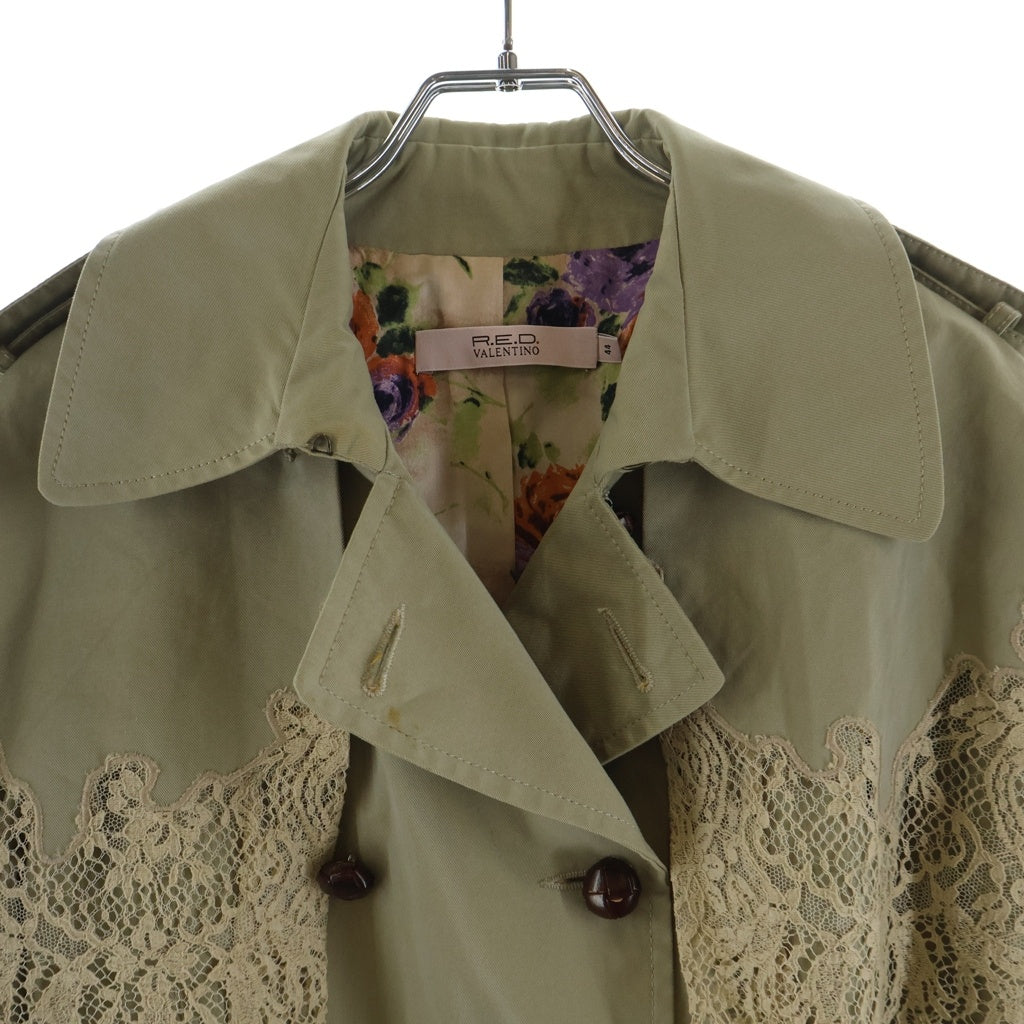 RED VALENTINO(レッド ヴァレンティノ) ハーフコート ライトジャケット カーキ #44 レディース