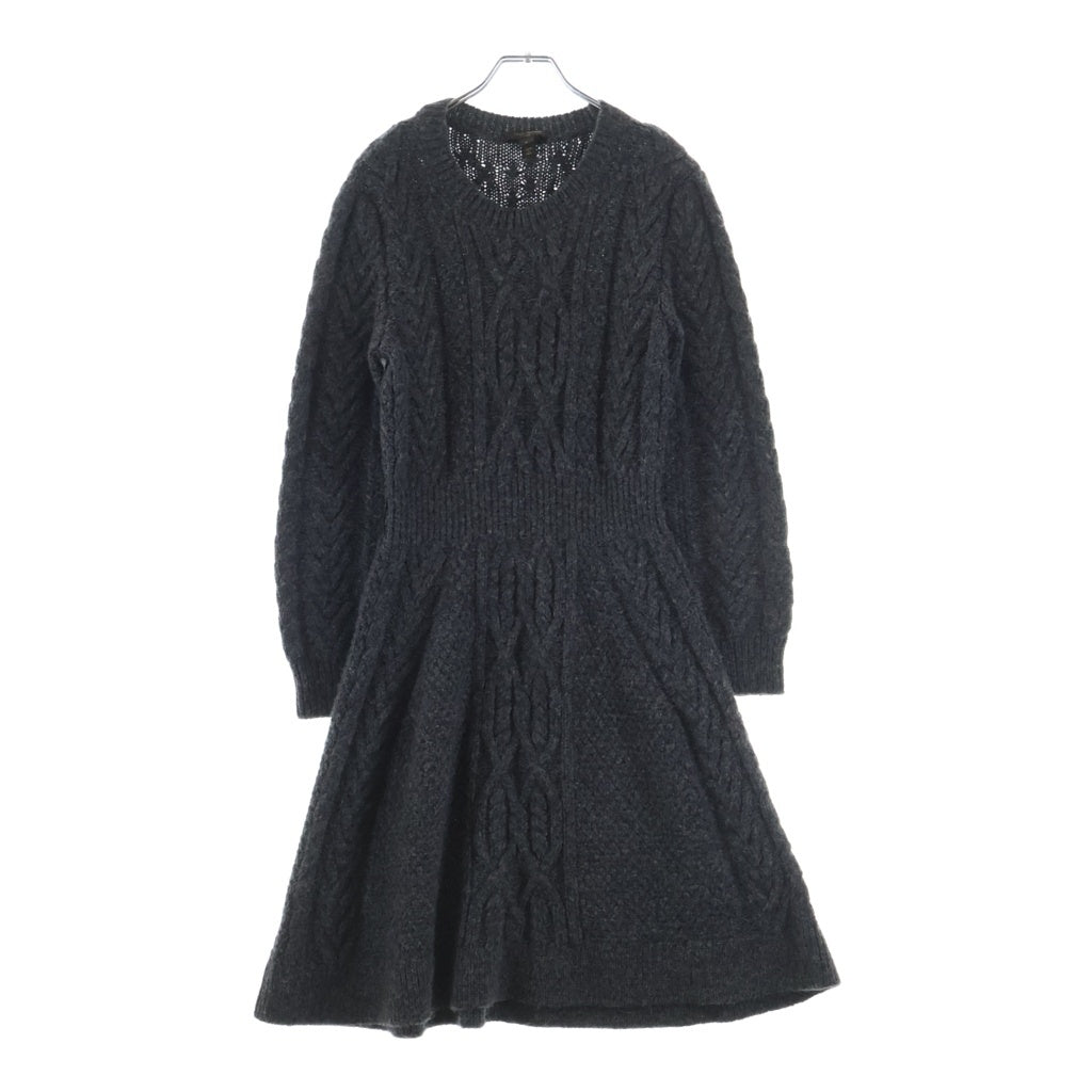 Louis Vuitton ニットミニワンピース ブラック XS LOUIS VUITTON ニットワンピース LOUIS VUITTON シルク混 切替ニット