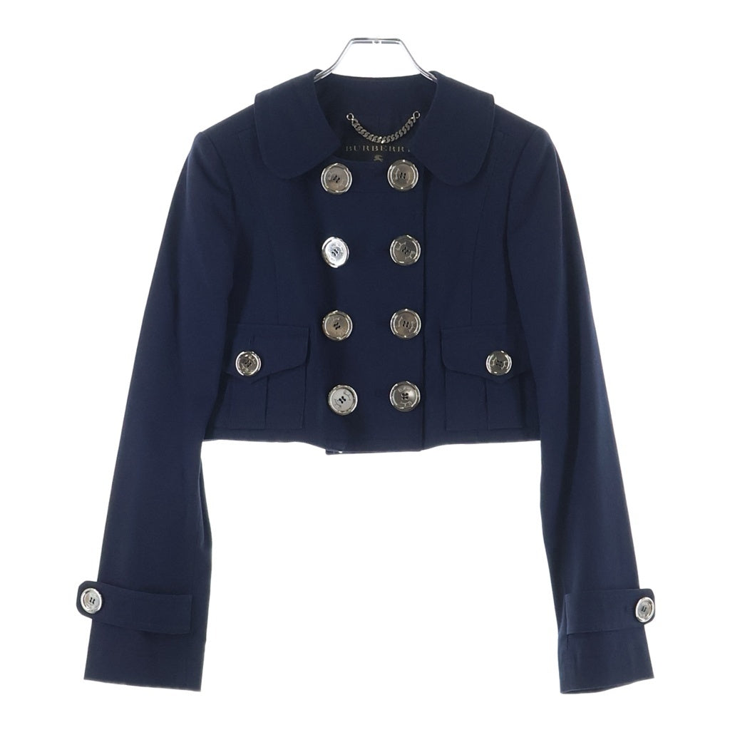 BURBERRY(バーバリー) ダブルボタン 短丈コットンジャケット ネイビー #42 レディース