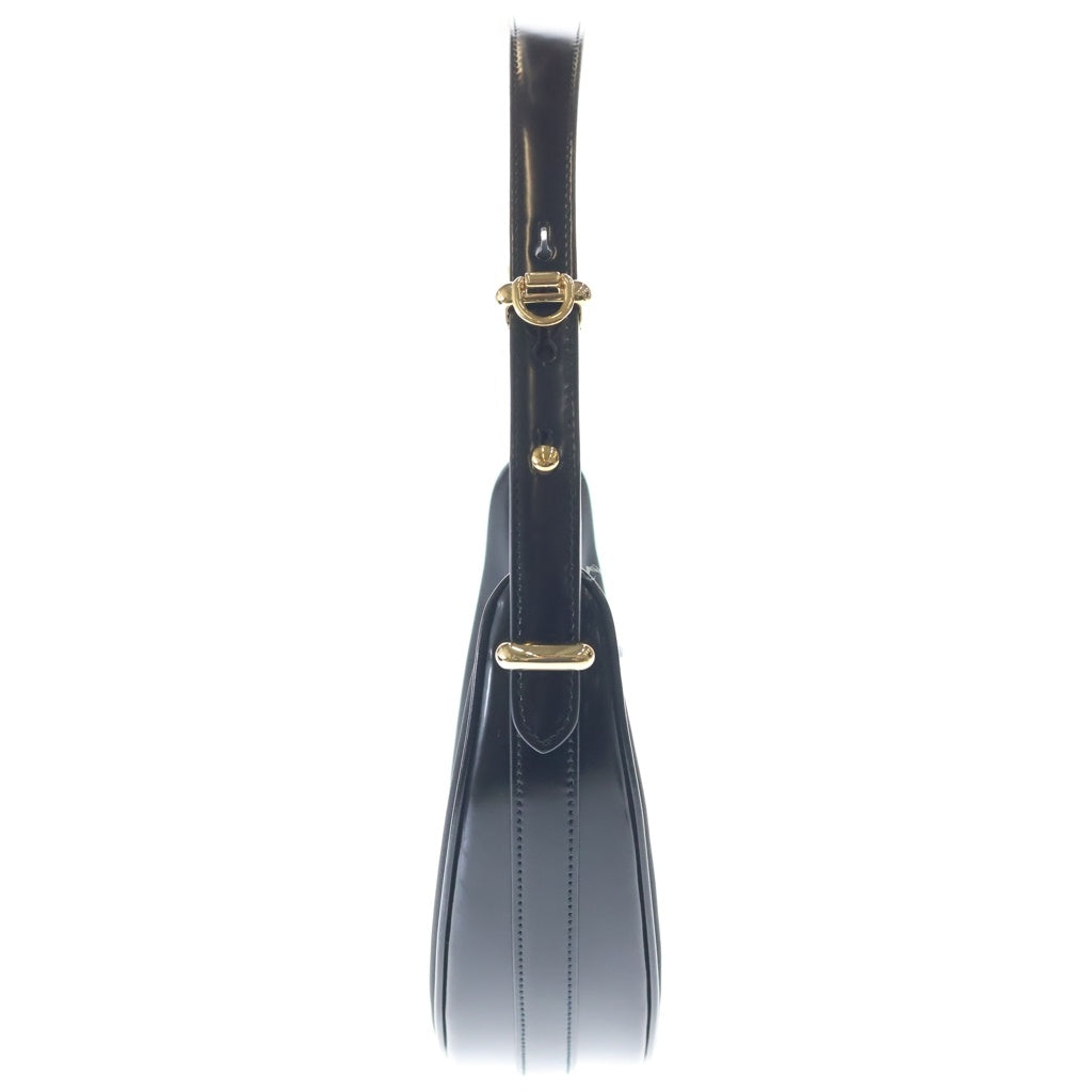 PRADA(プラダ) アーケ 2wayワンショルダーバッグ ハンドバッグ ブラック ナイロン×レザー ゴールド金具 レディース