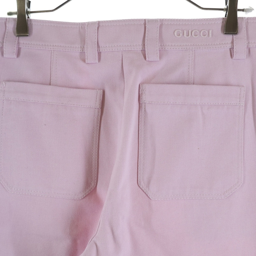 GUCCI(グッチ) コットンカーゴパンツ ピンク #40 818513 レディース
