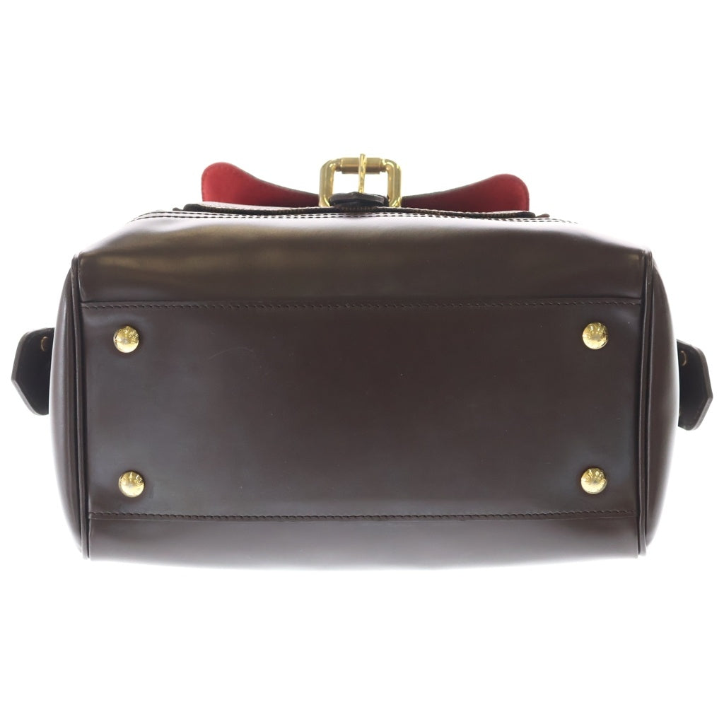 LOUIS VUITTON(ルイヴィトン) ダミエ エベヌ ナイツブリッジ PVC レザー ハンドバッグ ブラウン N51201 レディース