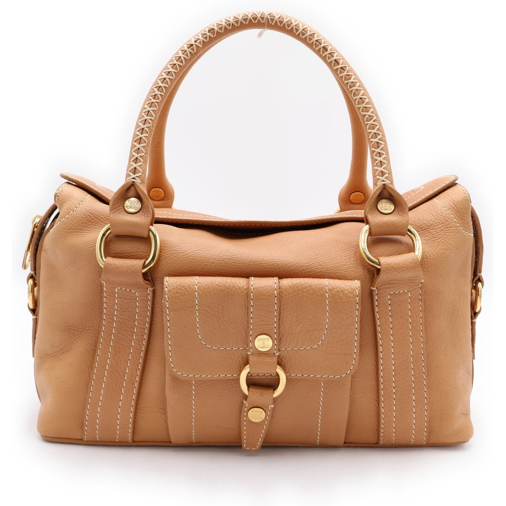 CELINE(セリーヌ) ブギーバッグ ハンドバッグ キャメル ブラウン レザー ゴールド金具 レディース