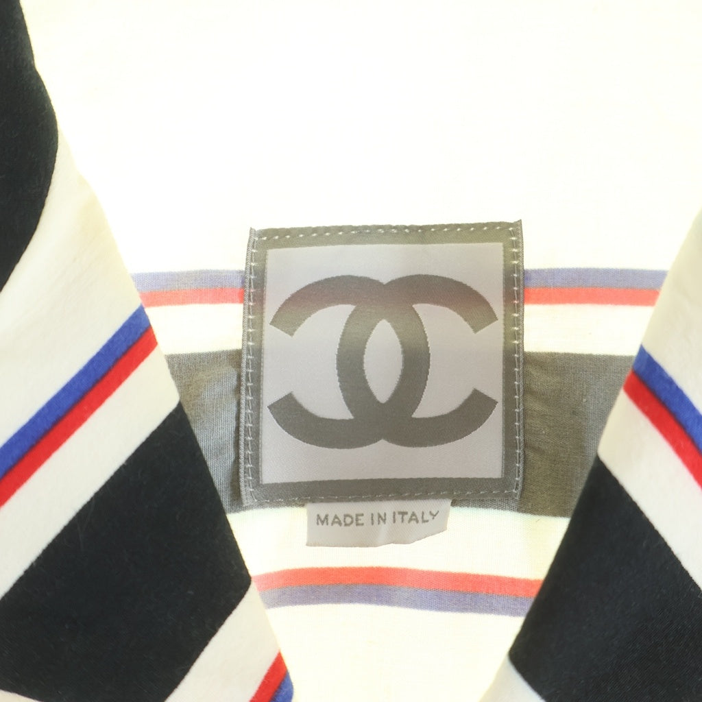 CHANEL(シャネル) マルチボーダー フロントジップ ノースリーブワンピース ドレス ベージュ P30773V21139 レディース