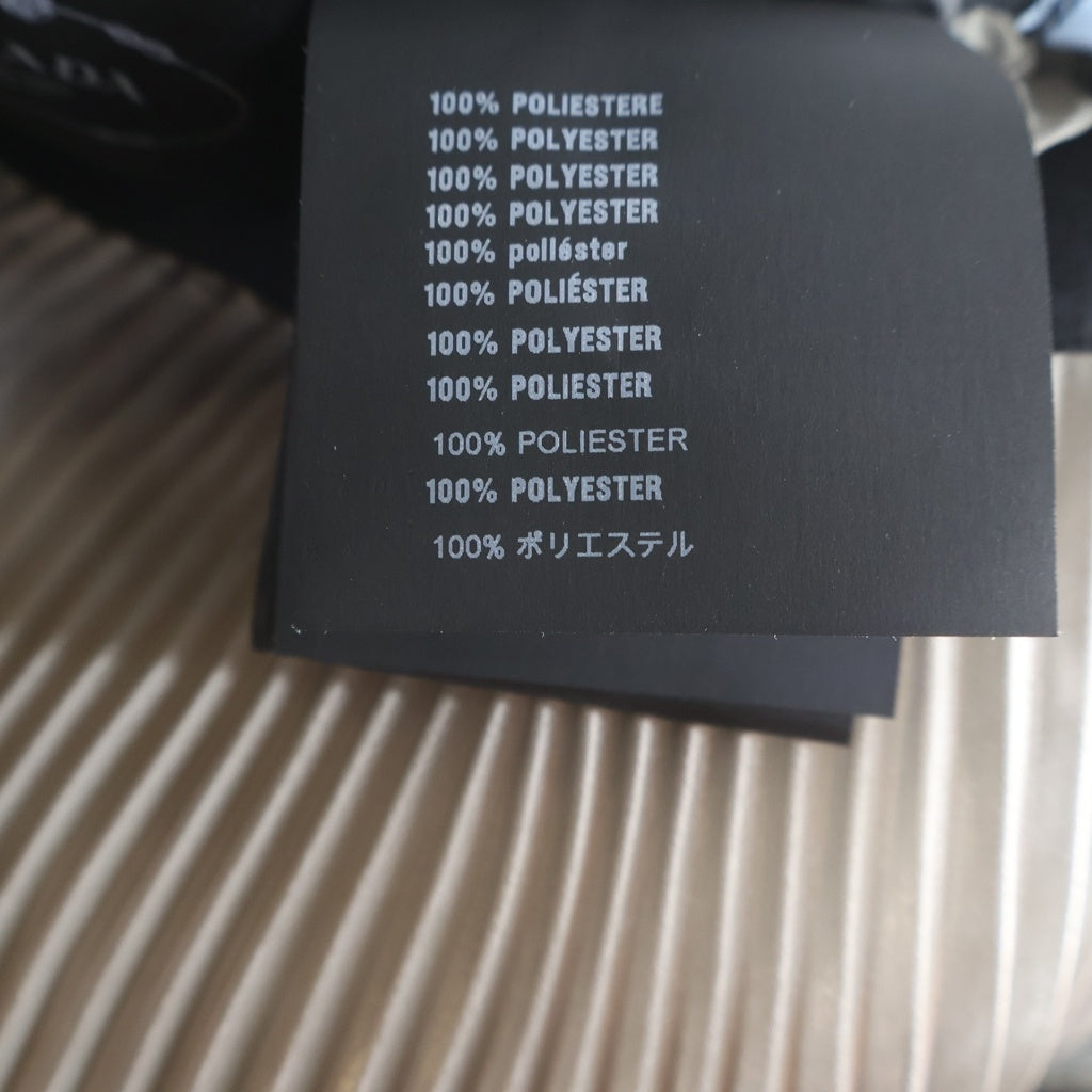 PRADA(プラダ) Pleated Skirt プリーツスカート ポリエステル ゴムウエスト シルバー P107V レディース
