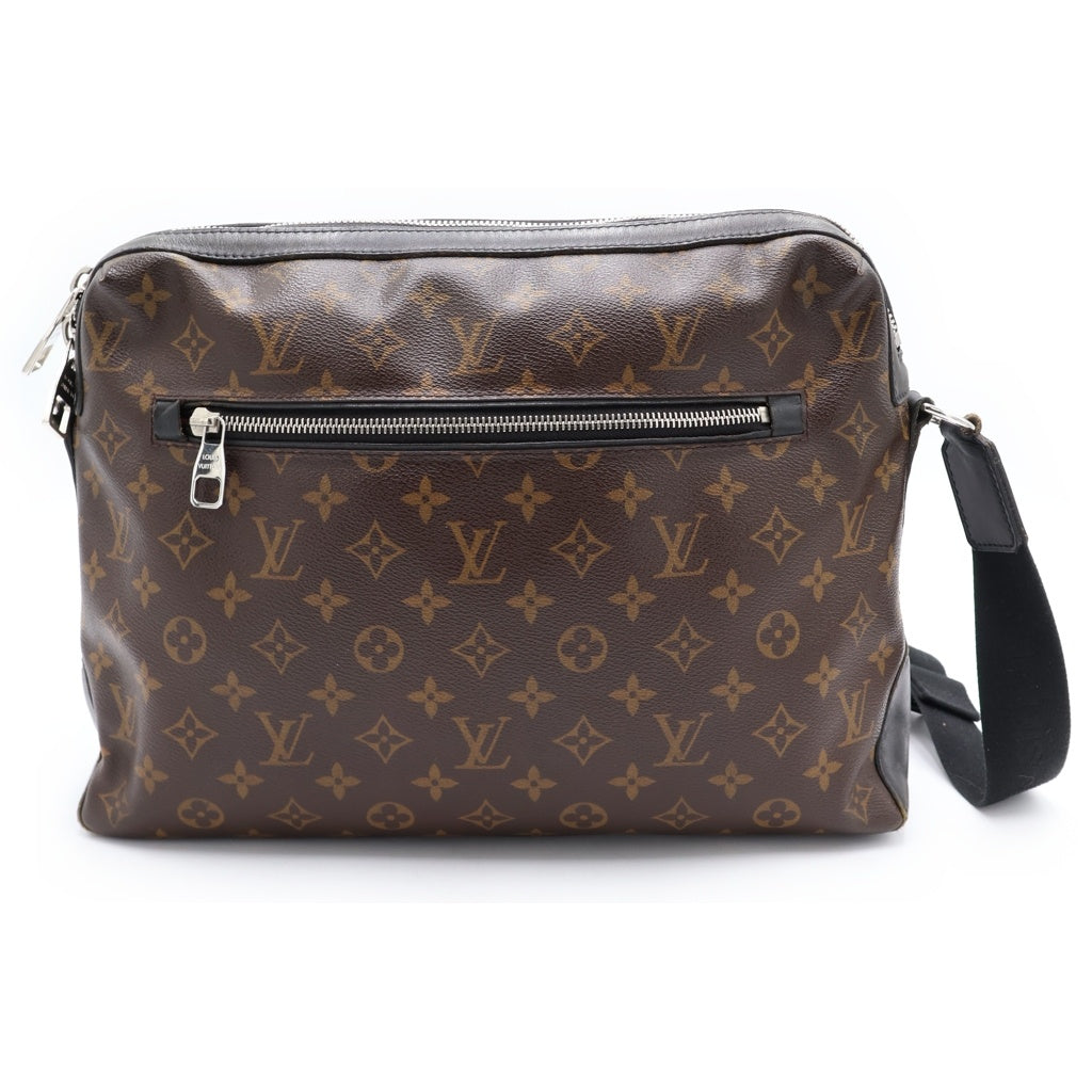 LOUIS VUITTON(ルイヴィトン) マカサー トーレス ショルダーバッグ ブラウン×ブラック レザー×PVC M40387 シルバー金具 レディース