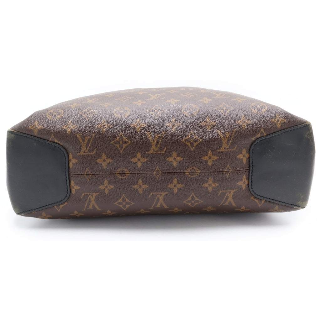 LOUIS VUITTON(ルイヴィトン) マカサー トーレス ショルダーバッグ ブラウン×ブラック レザー×PVC M40387 シルバー金具 レディース