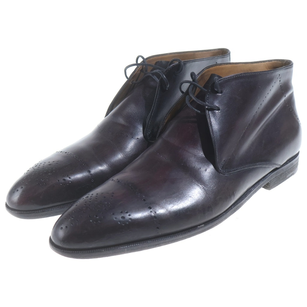 Berluti(ベルルッティ) ■チャッカブーツ ボルドー レザー 8 シューキーパー