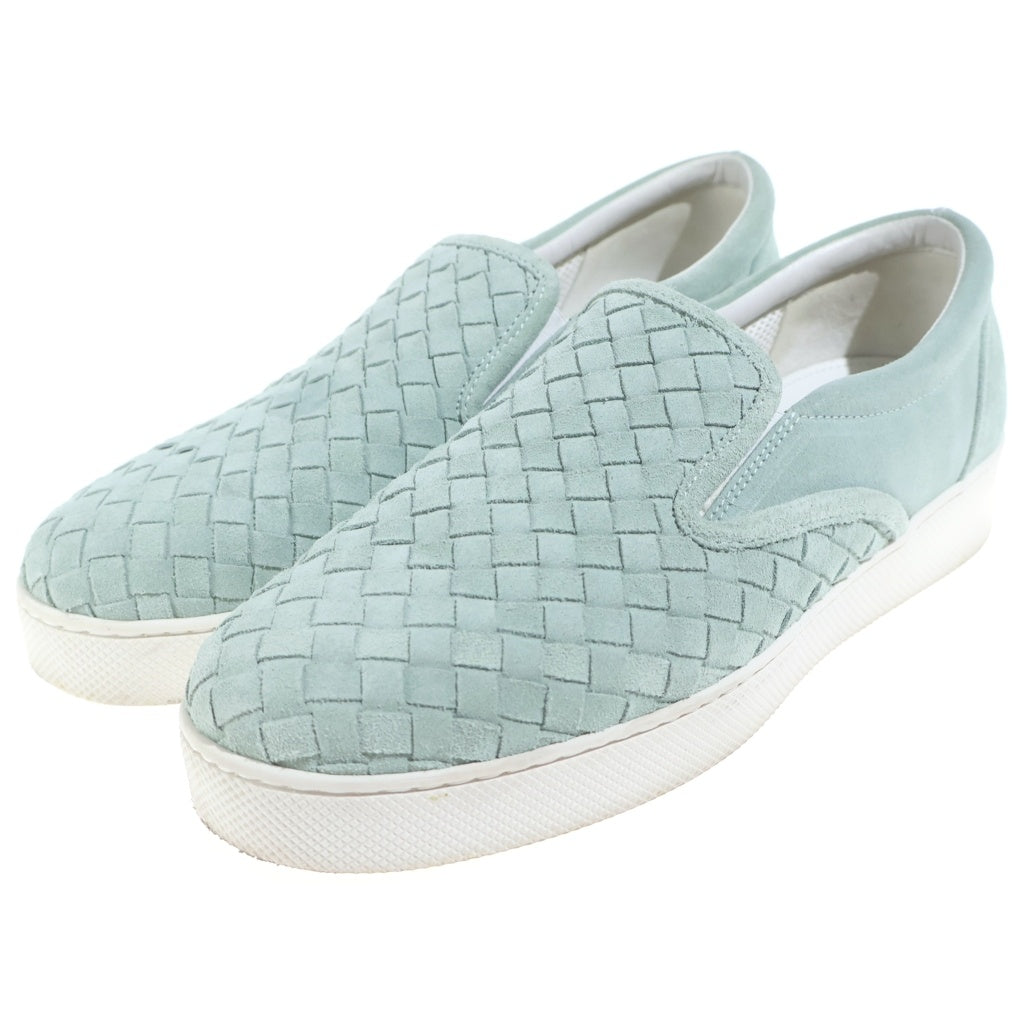 BOTTEGA VENETA(ボッテガヴェネタ) イントレチャート スリッポン シューズ スエード ライムグリーン レディース