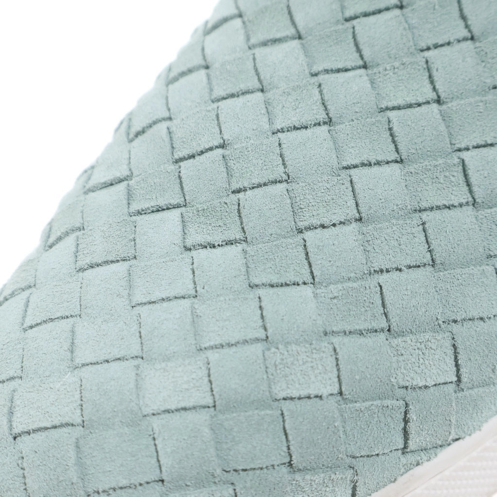 BOTTEGA VENETA(ボッテガヴェネタ) イントレチャート スリッポン シューズ スエード ライムグリーン レディース