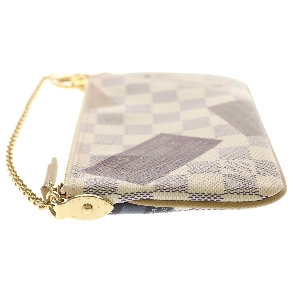 LOUIS VUITTON(ルイヴィトン) ダミエアズール ポシェットミラMM ミニハンドバッグ チェーンバッグ ケース アイボリー PVC N63078 ゴールド金具 レディース