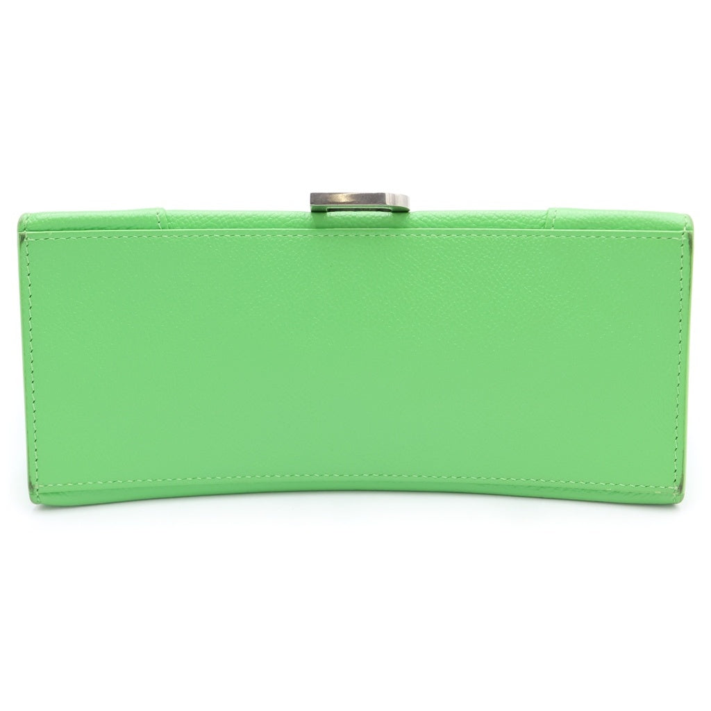 BALENCIAGA(バレンシアガ) アワーグラス スモール XS 2WAYハンドバッグ ショルダーバッグ グリーン レザー 593546 シルバー金具 レディース