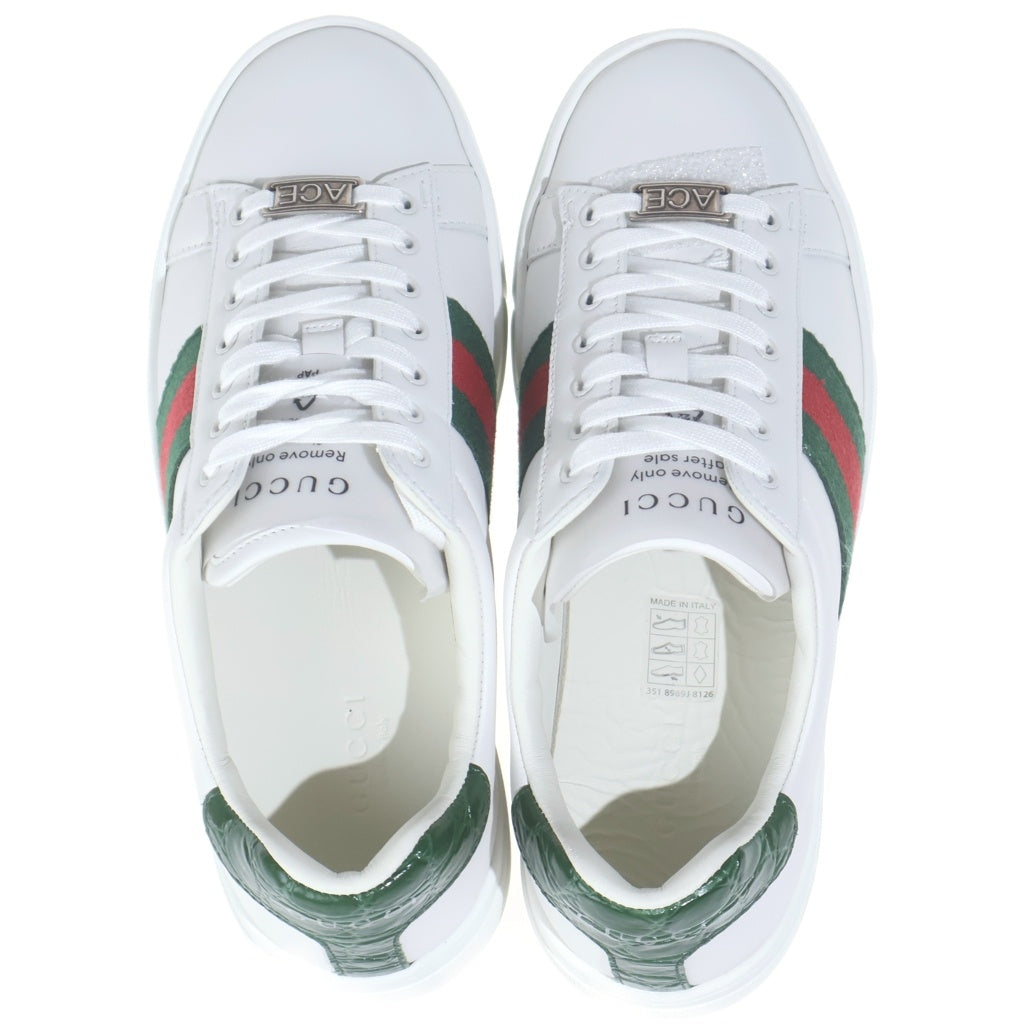 GUCCI(グッチ) ウェブストライプ ローカットスニーカー シューズ レザー ホワイト 791399 レディース