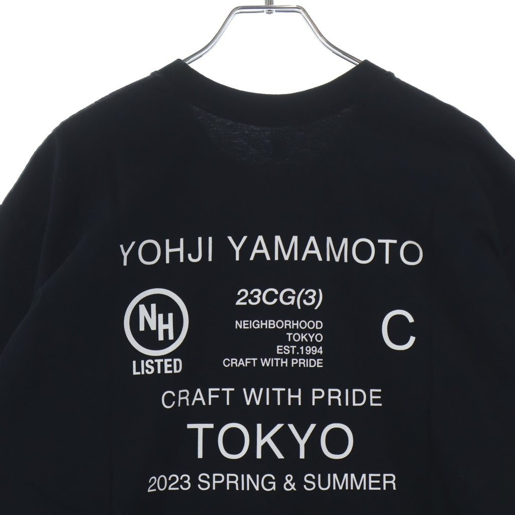 NEIGHBORHOOD(ネイバーフッド) ■2023SS ×ヨージヤマモト 半袖Tシャツ ブラック L