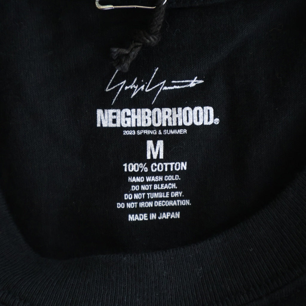 NEIGHBORHOOD(ネイバーフッド) ■2023SS ×ヨージヤマモト 半袖Tシャツ ブラック L