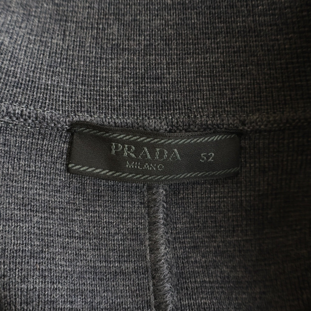 PRADA(プラダ) ウールニット 2B テーラード ジャケット グレー