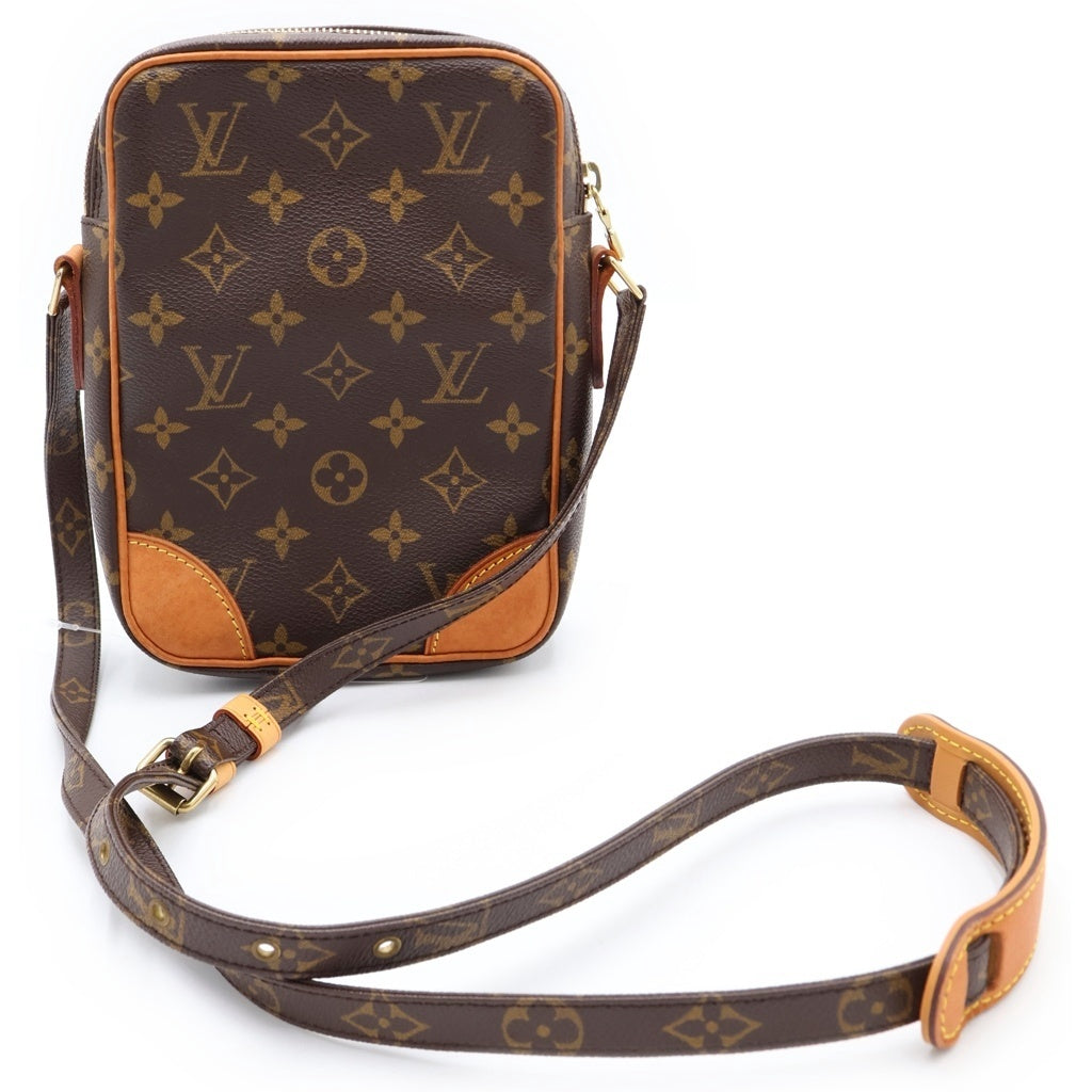 LOUIS VUITTON(ルイヴィトン) モノグラム ダヌーブ ショルダーバッグ ミニバッグ 斜め掛けバッグ ブラウン PVCレザー M45266 ゴールド金具 レディース