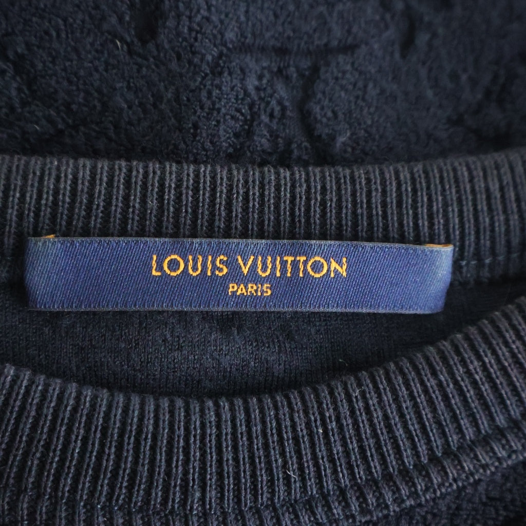 LOUIS VUITTON(ルイヴィトン) 19SS モノグラム タオリング パイル 半袖 Tシャツ カットソー ネイビー RM191M IZG HGY20W