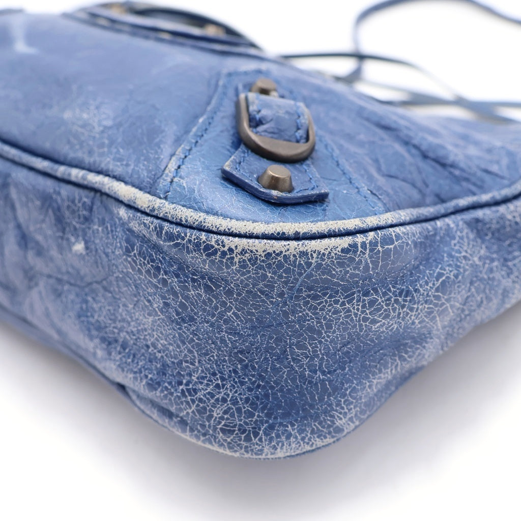 BALENCIAGA(バレンシアガ) ザ ヒップ レザー ショルダーバッグ ブルー 242803 レディース
