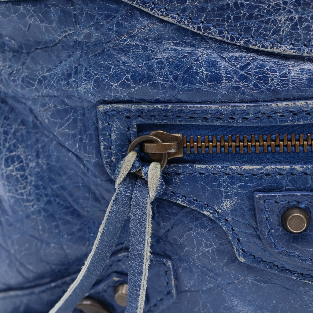 BALENCIAGA(バレンシアガ) ザ ヒップ レザー ショルダーバッグ ブルー 242803 レディース