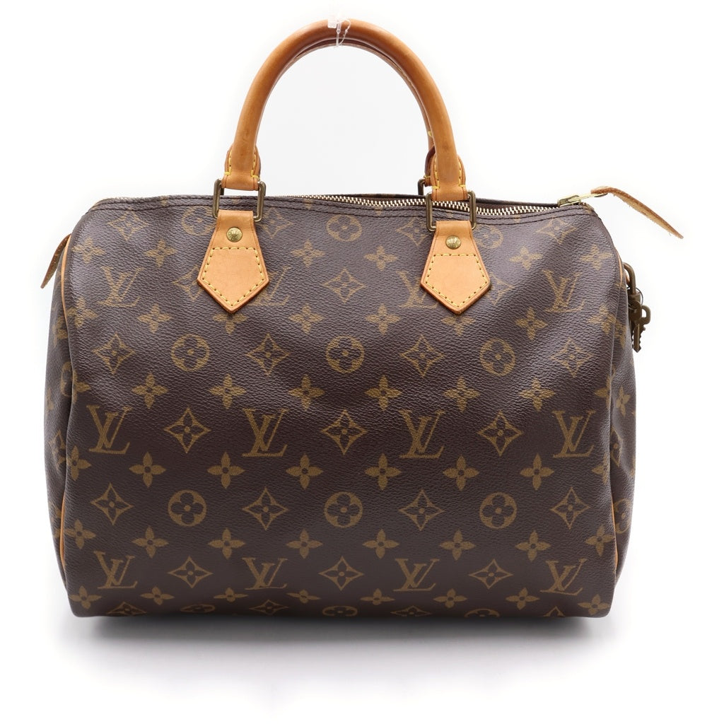 LOUIS VUITTON(ルイヴィトン) モノグラム スピーディ30 PVC レザー ハンドバッグ ブラウン M41526 レディース