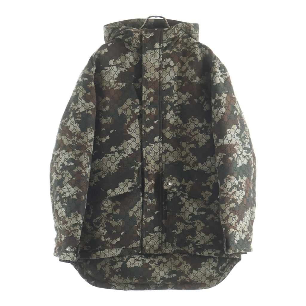 GUCCI(グッチ) GGマーブル パデットジャケット ブラウン/カーキ 48 851258