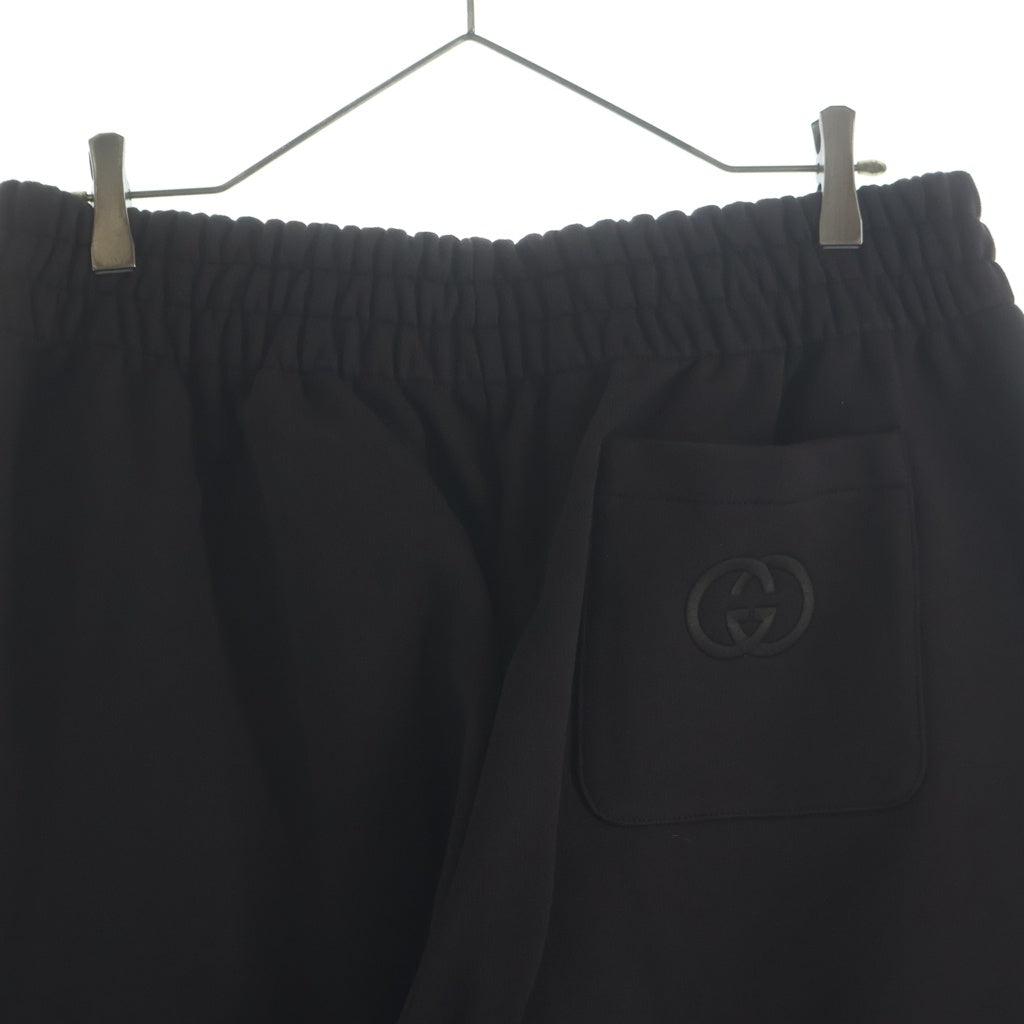 GUCCI(グッチ) ブラッシュド コットン ジャージー スウェット トラックパンツ ブラウン 848724