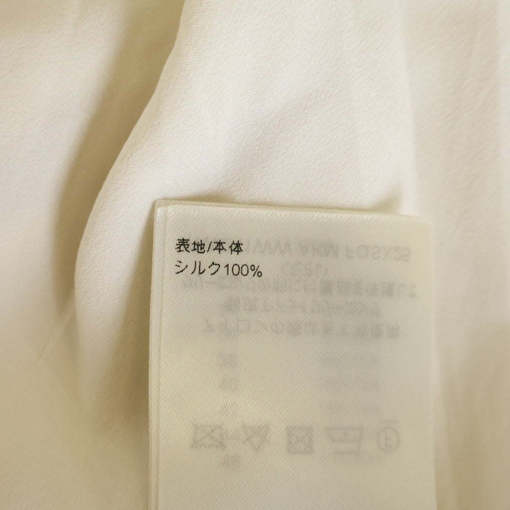 LOUIS VUITTON(ルイヴィトン) プリーツ加工 バイカラーロングスカート シルク ベージュ ホワイト RW241WW AKM FQSX25 レディース