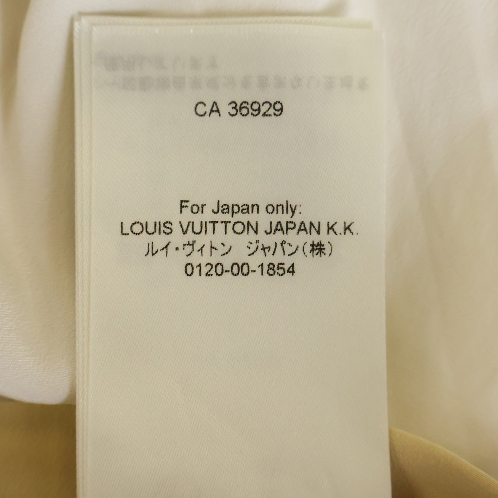 LOUIS VUITTON(ルイヴィトン) プリーツ加工 バイカラーロングスカート シルク ベージュ ホワイト RW241WW AKM FQSX25 レディース
