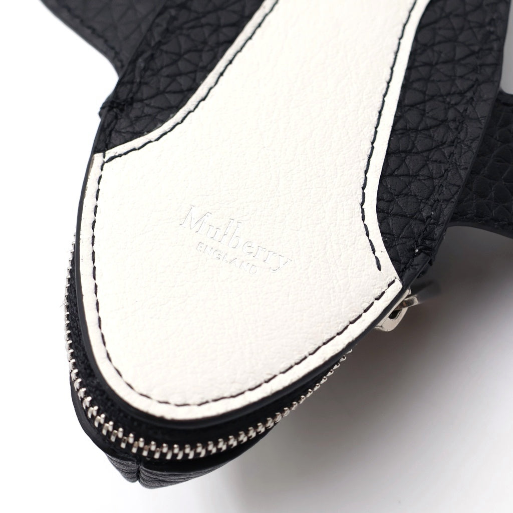 Mulberry(マルベリー) Orca Keyring シャチ キーリング キーホルダー レザー ブラック/ホワイト RK5922