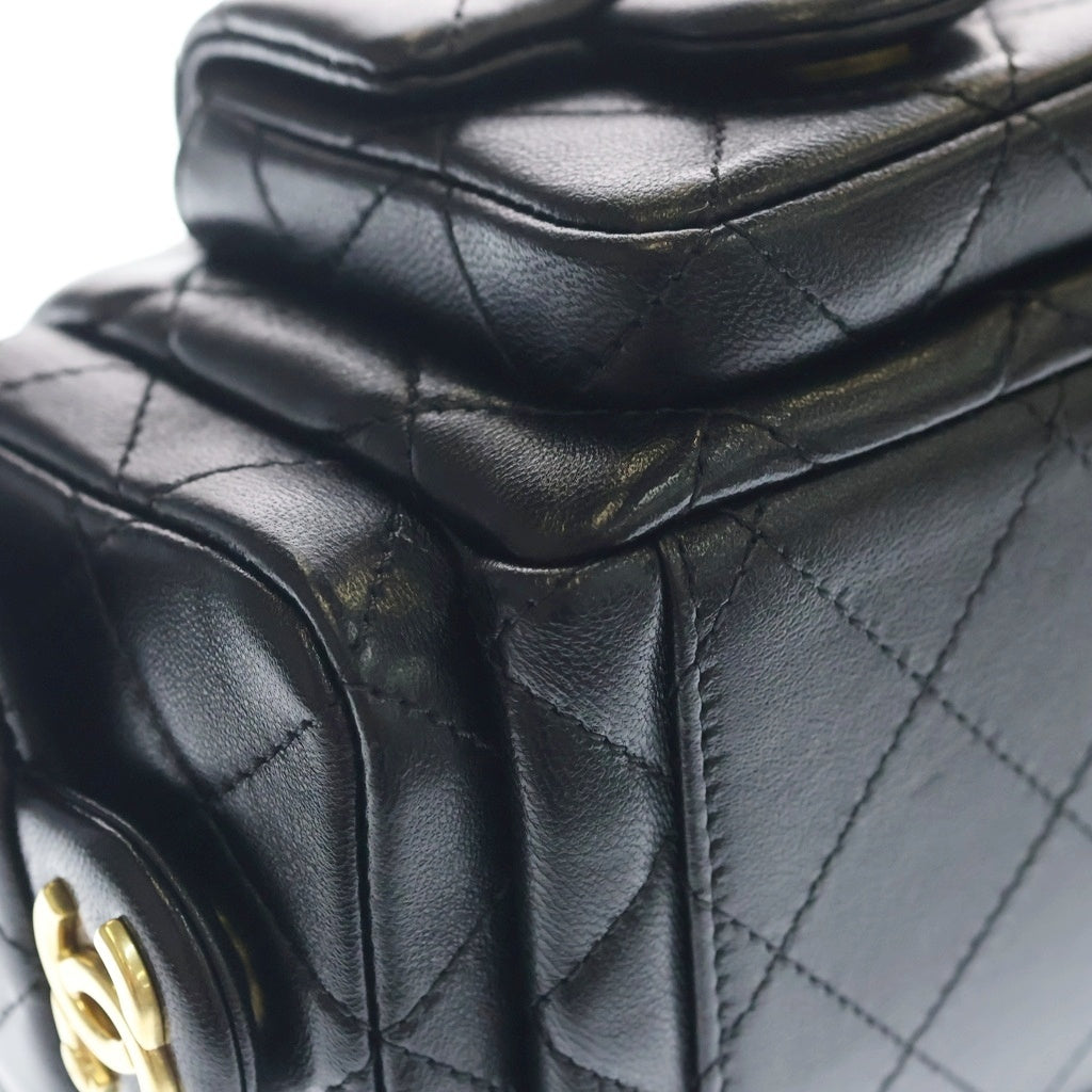 CHANEL(シャネル) ホーボー チェーン ショルダーバック マトラッセ ココマーク ゴールド金具 ラージ ラムスキン レザー AS5339
