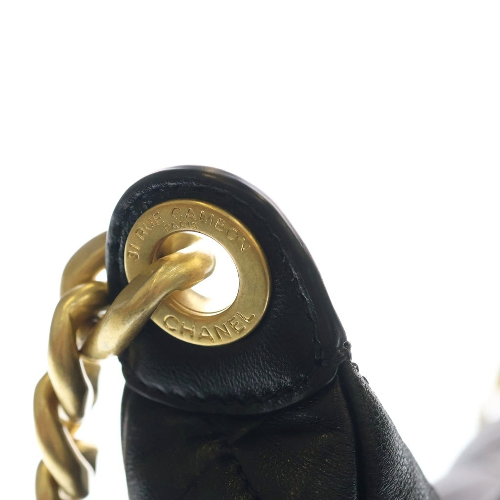 CHANEL(シャネル) ホーボー チェーン ショルダーバック マトラッセ ココマーク ゴールド金具 ラージ ラムスキン レザー AS5339