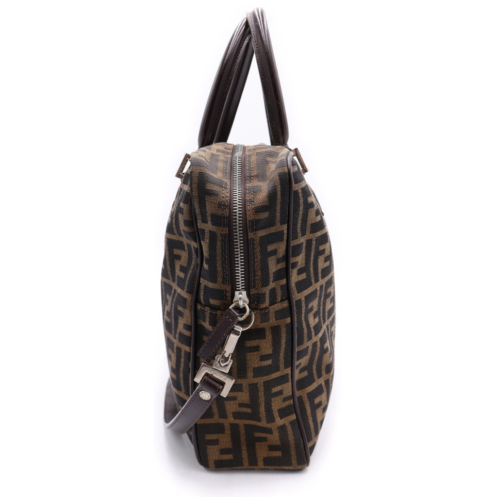 FENDI(フェンディ) 2wayバック ハンドバック ズッカ柄 キャンバス ブラウン レディース