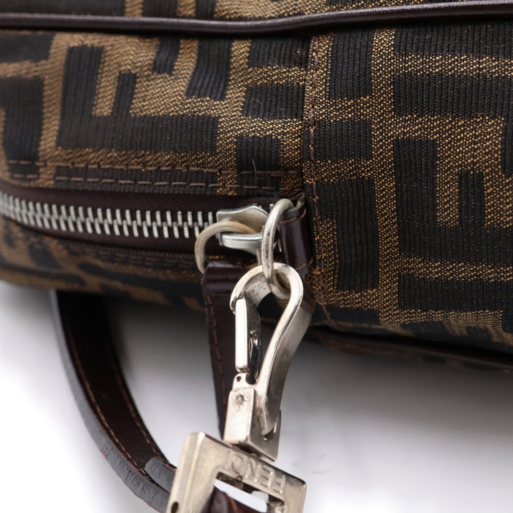 FENDI(フェンディ) 2wayバック ハンドバック ズッカ柄 キャンバス ブラウン レディース
