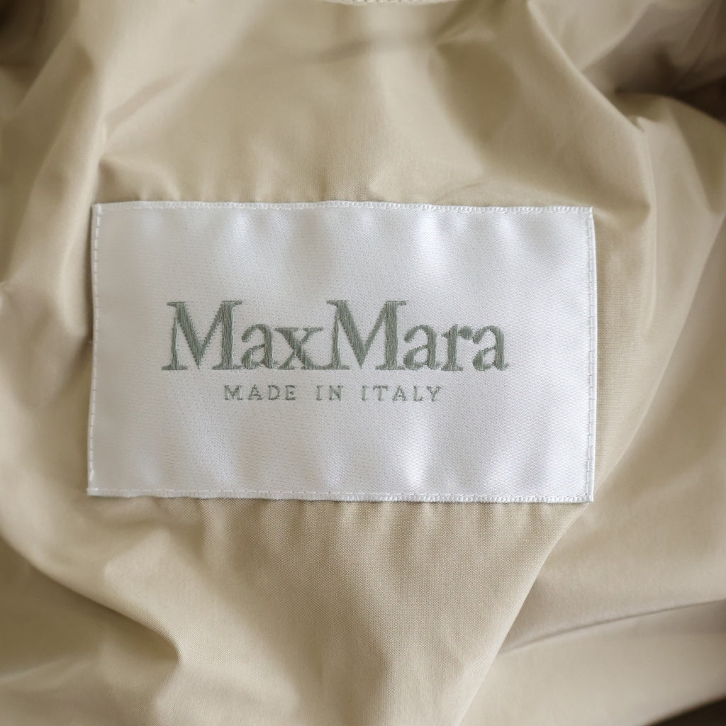 Max Mara(マックスマーラ) ポリエステル コットン ロングコート ベルトループ ステッチ ベージュ 102102816 レディース