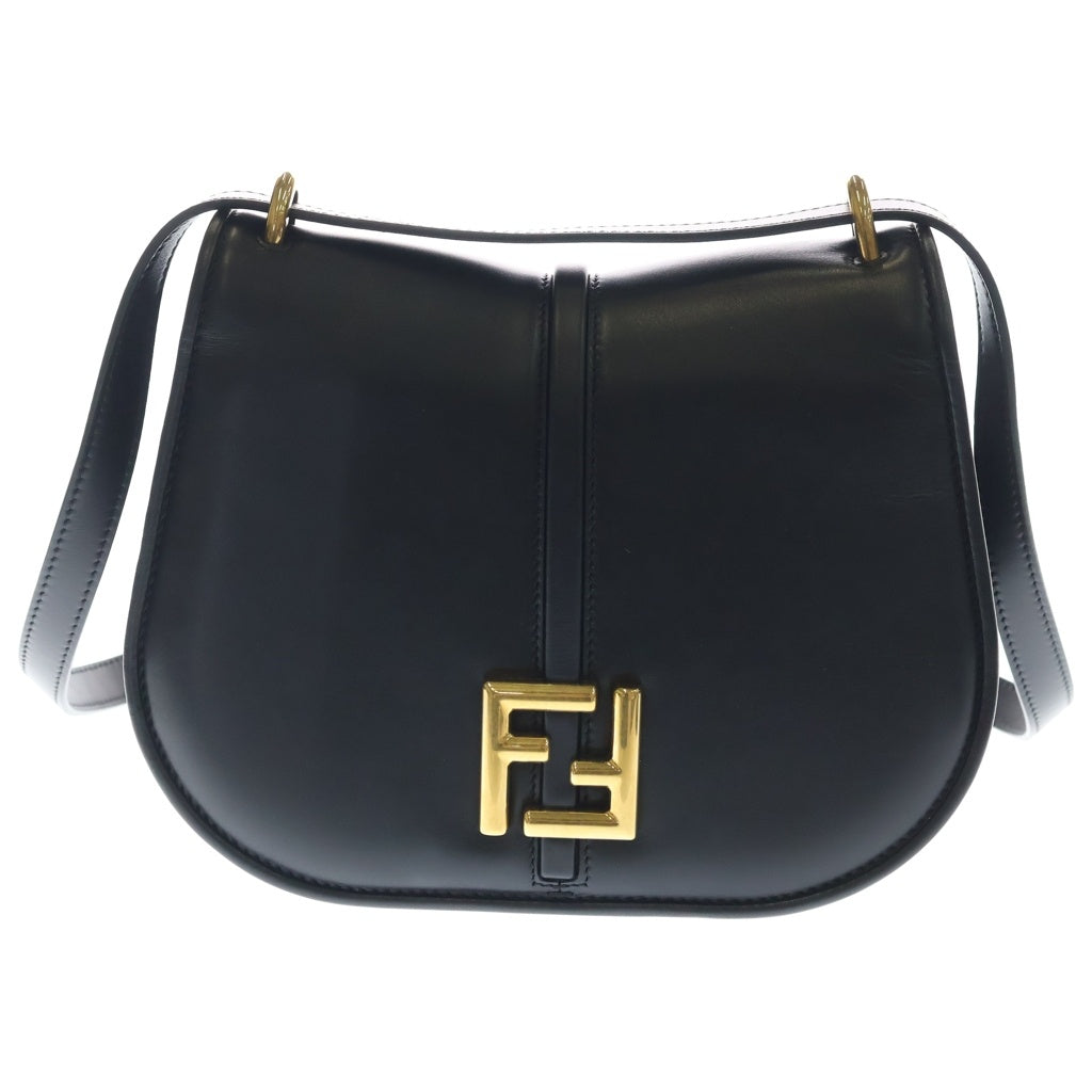 FENDI(フェンディ) カモン ミディアム ショルダーバッグ FFロゴ レザー ブラック 8BT366 レディース
