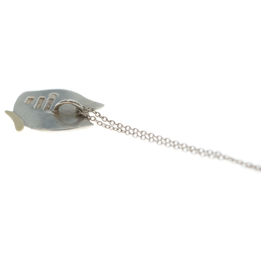 TIFFANY & Co.(ティファニー) バタフライ ネックレス ペンダント チェーン シルバー×イエローゴールド 925×Au750YG レディース