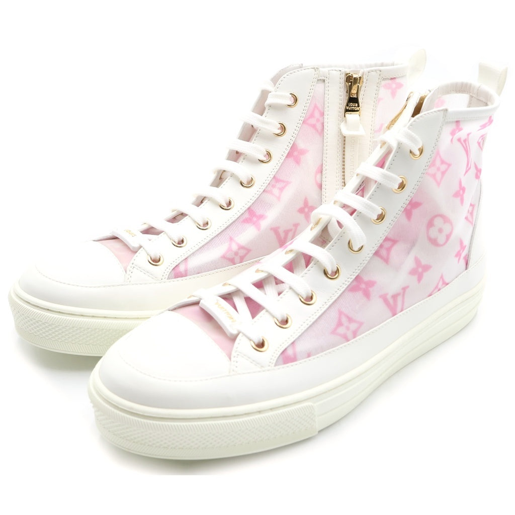 LOUIS VUITTON(ルイヴィトン) ステラーライン ハイカットスニーカー ホワイト×ピンク #40 レディース