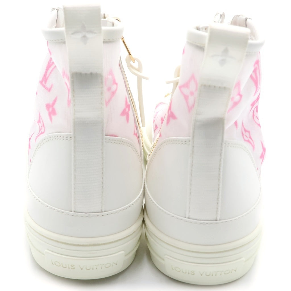 LOUIS VUITTON(ルイヴィトン) ステラーライン ハイカットスニーカー ホワイト×ピンク #40 レディース