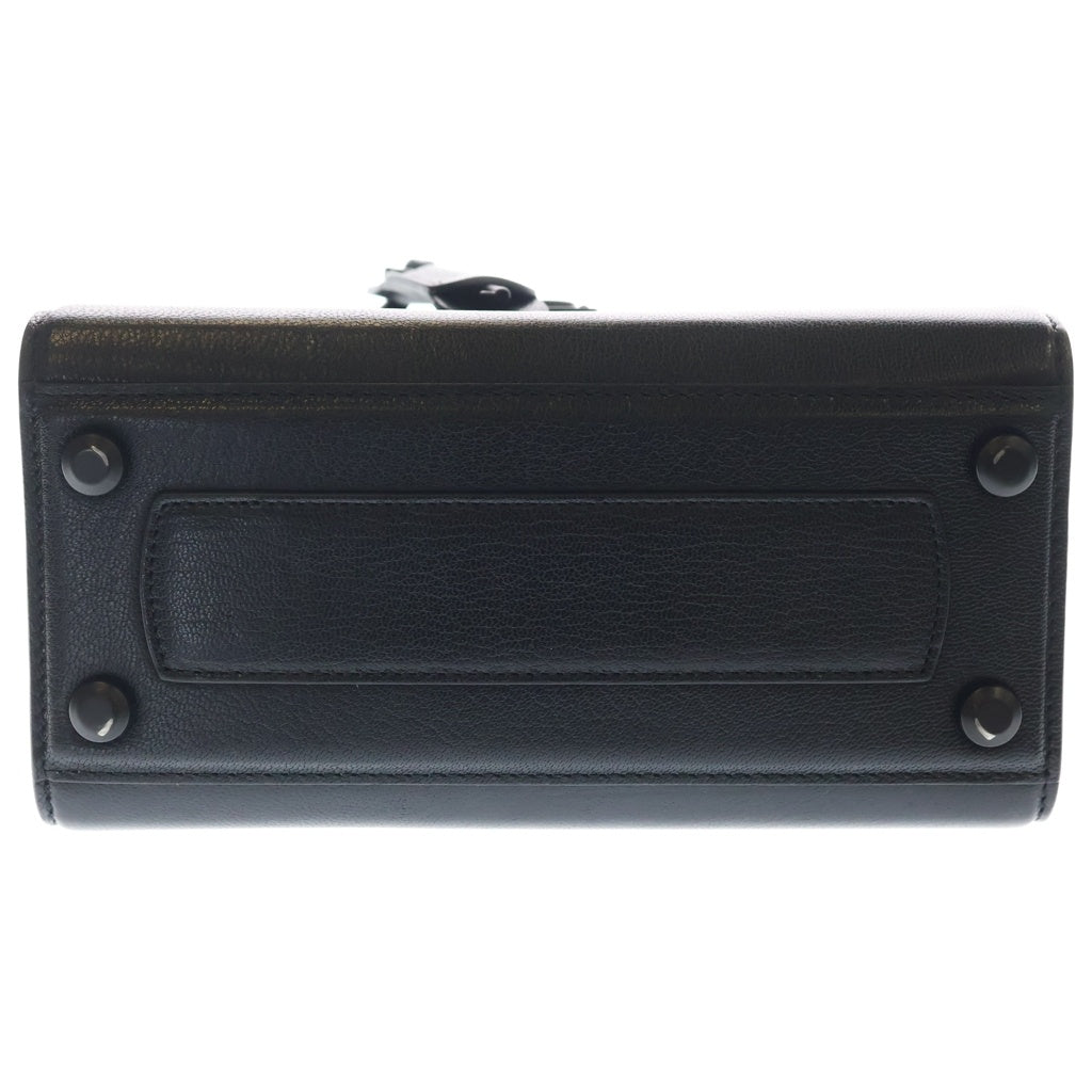 Salvatore Ferragamo(サルヴァトーレ フェラガモ) Boxyz ボクシィズ ミディアム ハンド ショルダーバッグ 2WAY レザー ブラック 21 H645 レディース