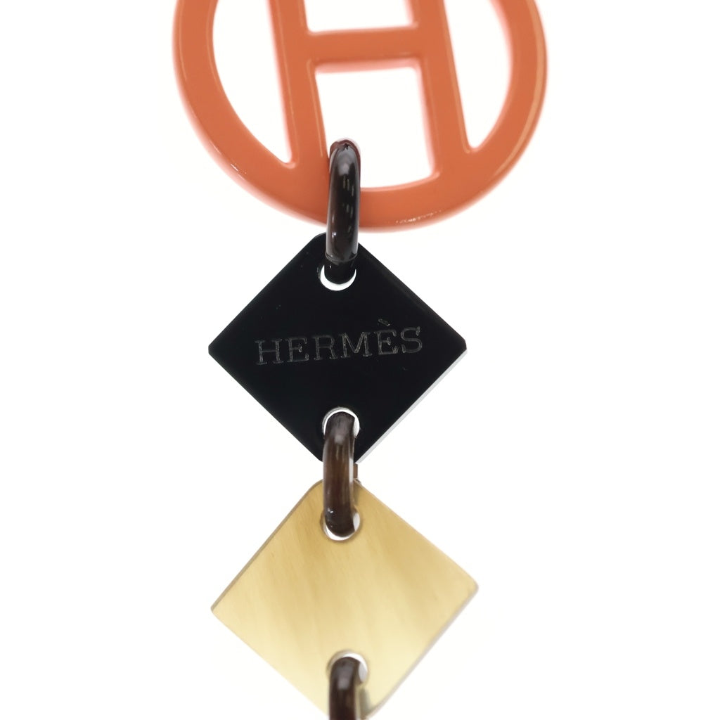 HERMES(エルメス) ディーヴァ ネックレス オレンジ×ブラウン レディース