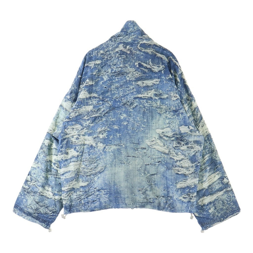 DIESEL(ディーゼル) J-Alston デニムプリント ナイロン ジャケット アウター ブルゾン #44 ブルー