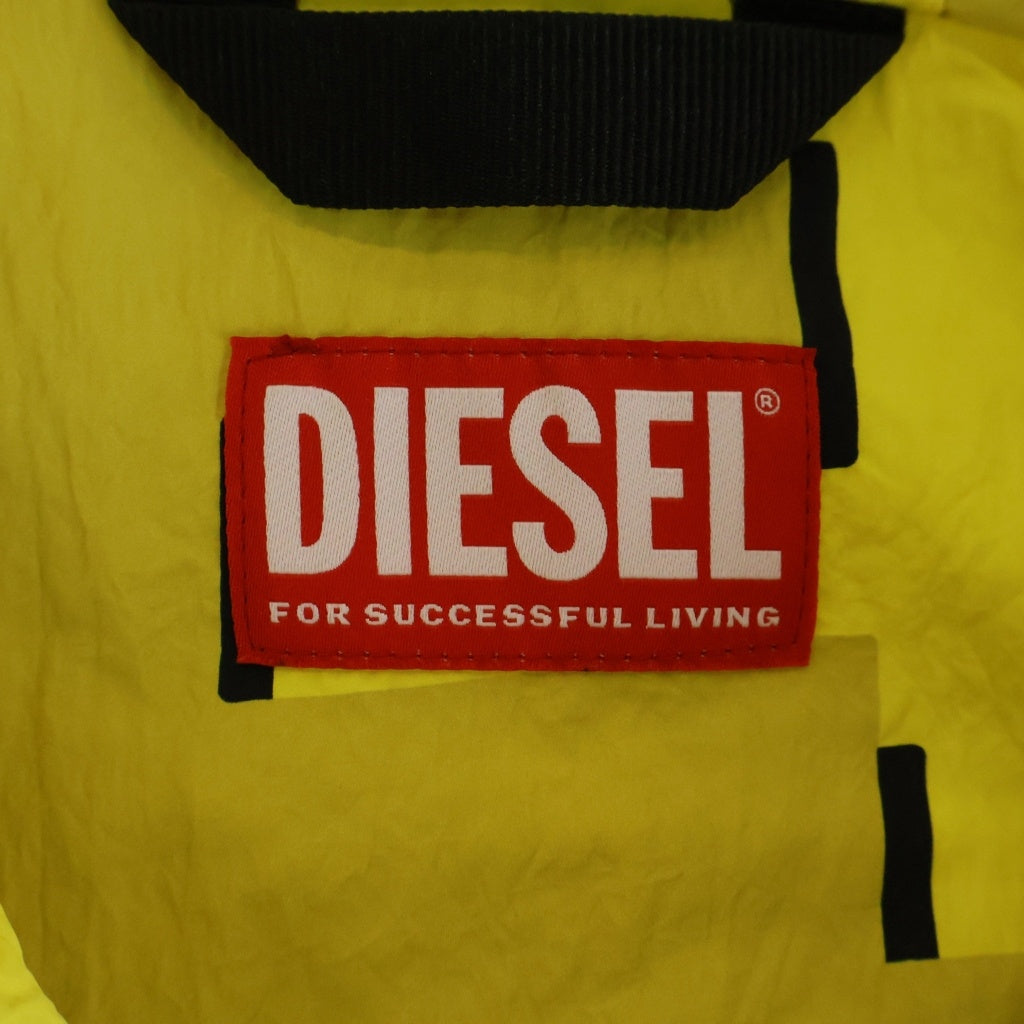 DIESEL(ディーゼル) モノグラムプリント ナイロン フーデッド ジャケット ウインドブレーカー アウター #44 イエロー J-JASS-MON-PRINT