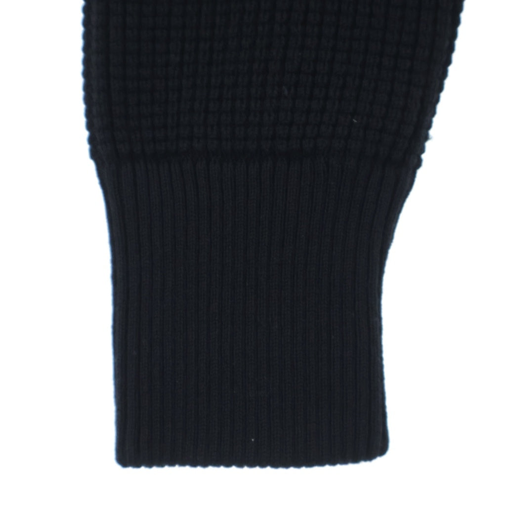 MONCLER(モンクレール) ニット切替 ダウンジャケット ナイロン×ウール アウター #S ブラック F20919B51600