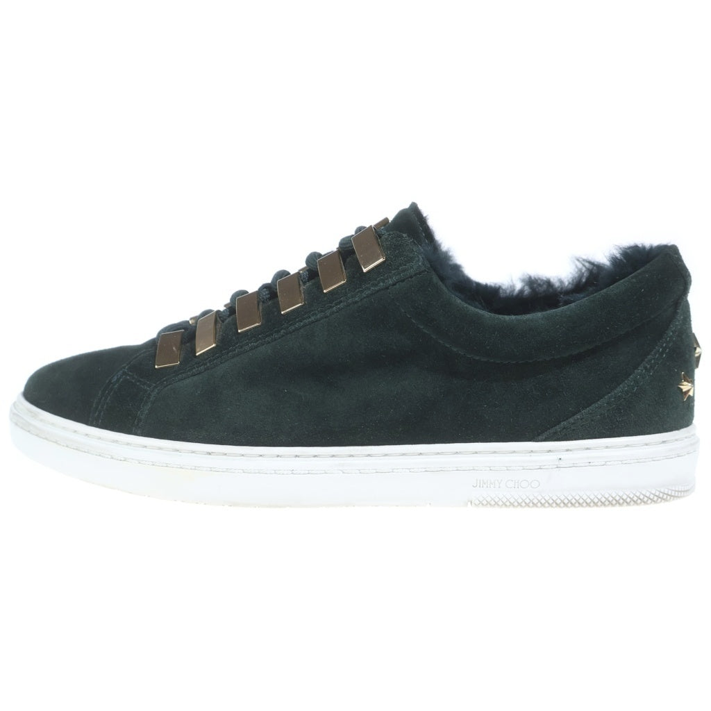 JIMMY CHOO(ジミーチュウ) スタースタッズ スエード ローカット スニーカー シューズ #42 グリーン